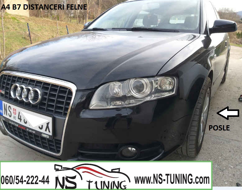 audi a4 b7 distanceri felne 5x112 15mm srafovi 14x1.5  ugradnja novi sad tuning